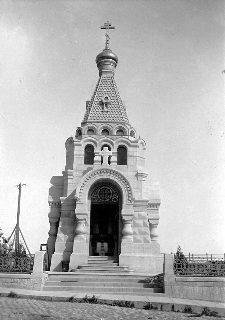 Ялта. Часовня Николая Чудотворца. архивная фотография, Фото 1897 года из путешествия Антона Штуксберга в Крым и на Кавказ