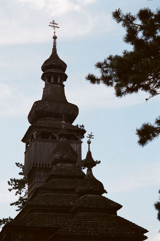 Церковь Михаила Архангела из с. Шелестово (н.в. - пгт Кольчино) Мукачевского района, Ужгород (Ужгородский район, Украина, Закарпатская область). архитектурные детали