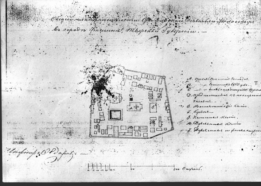 Сретенский монастырь, Кашин (Кашинский городской округ, Тверская область). архитектурные детали, Кашин сретинский монастырь старые планы