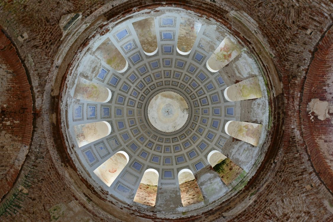 Церковь Петра и Павла, Переслегино (Торжокский район и г. Торжок, Тверская область). интерьер и убранство, Подкупольное пространство основного объема