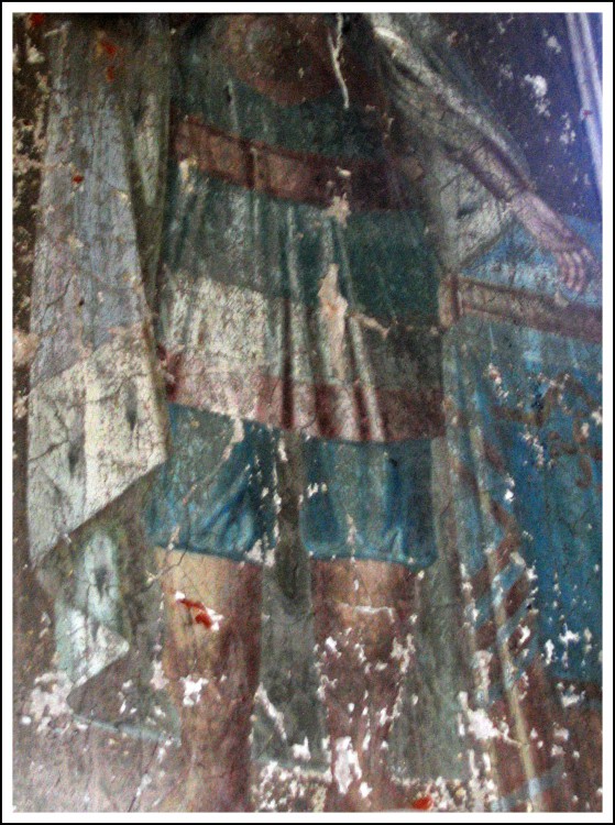 Крапивново. Церковь Владимирской иконы Божией Матери. интерьер и убранство, Сохранившаяся часть фрески 