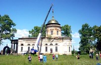 Церковь Троицы Живоначальной, Нашей церкви поставили новый купол<br>, Дуброво, Еловский район, Пермский край