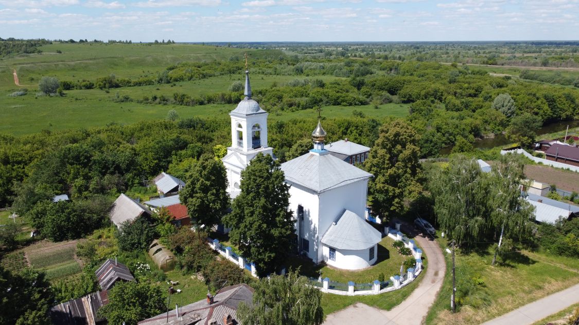 Лысково. Церковь Казанской иконы Божией Матери. общий вид в ландшафте