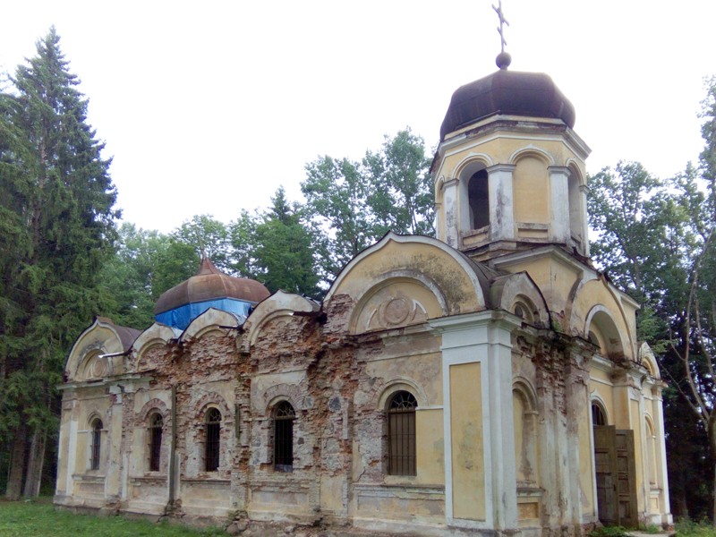 Церковь Иоанна Предтечи, Галгауска (Гулбенский край, Латвия). фасады, Общий вид с северо-запада