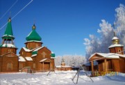 Серафимовский монастырь, Храм Святого Серафима Саровского с нижним приделом Ксении Петербургской<br>, Татьяновский, Марьяновский район, Омская область