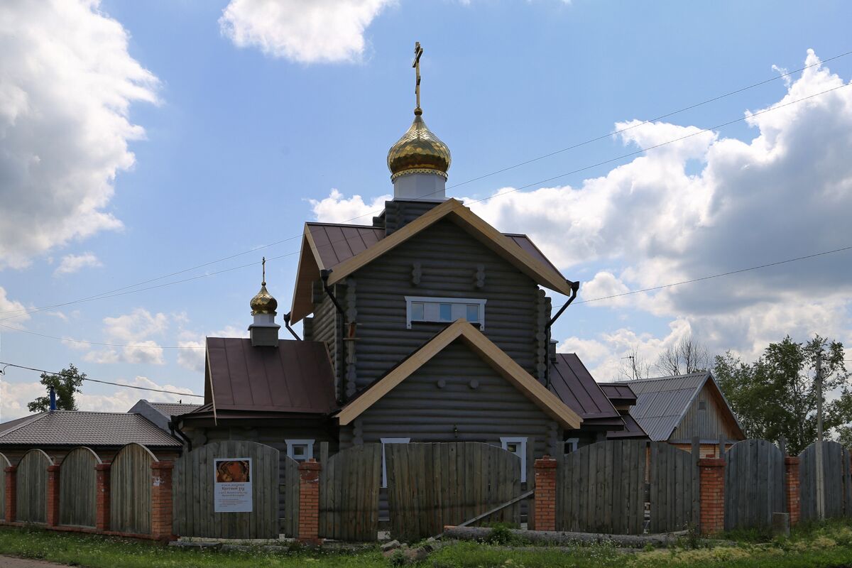 Часовня Владимирской иконы Божией Матери, Тамбовка (Саргатский район, Омская область). общий вид в ландшафте