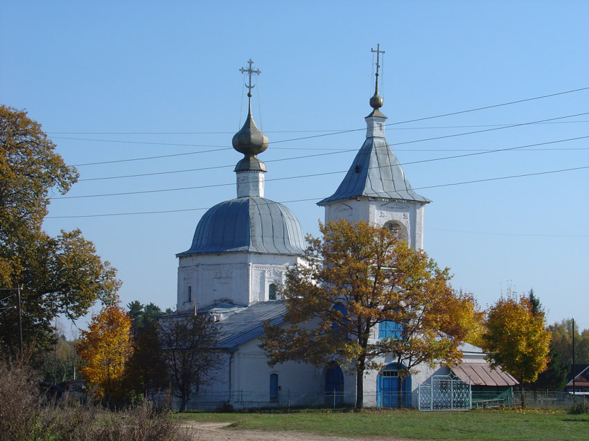 Церковь Спаса Нерукотворного Образа, Дедово (Навашинский район, Нижегородская область). общий вид в ландшафте