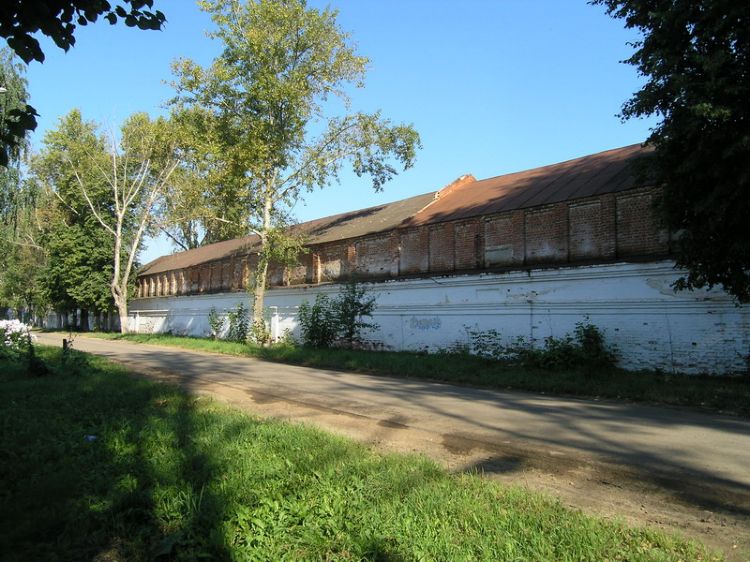 Алексеевский Новодевичий монастырь, Арзамас (Арзамасский район и г. Арзамас, Нижегородская область). архитектурные детали, Сохранившаяся часть монастырской стены