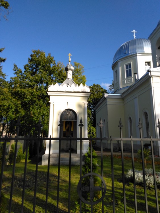 Резекне. Кафедральный собор Рождества Пресвятой Богородицы. архитектурные детали, Вид на часовню и роспись внутри нее