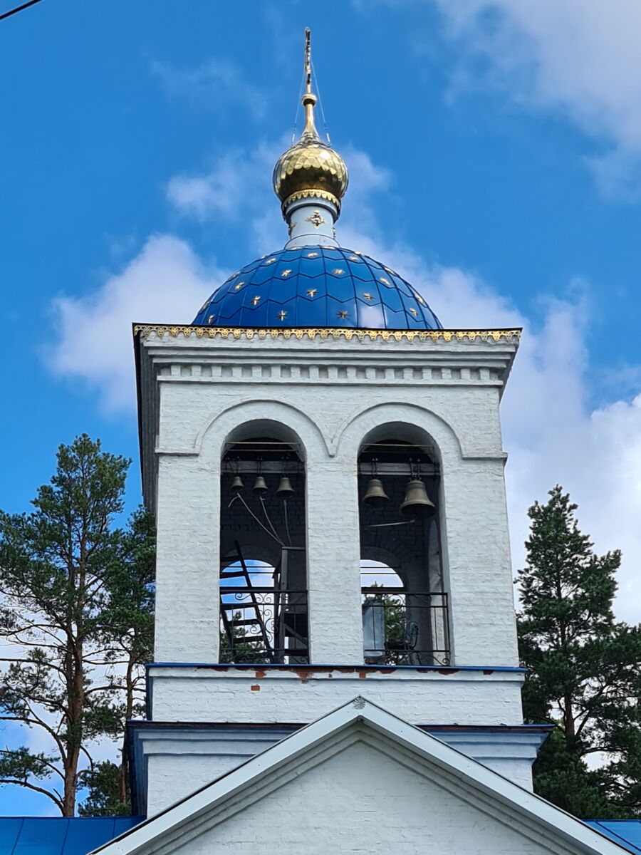 Церковь Успения Пресвятой Богородицы, Горка (Киржачский район, Владимирская область). архитектурные детали, Верхний ярус колокольни, вид с запада