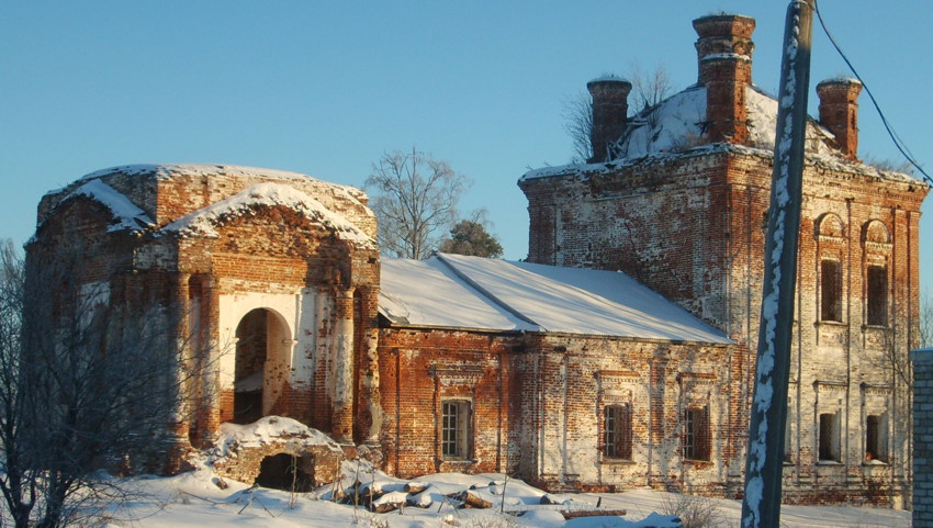 Стромихино. Церковь Воскресения Христова. фасады, храм		      