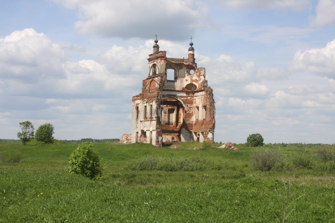 Спасо-Талицкий погост (Михайлово). Церковь Покрова Пресвятой Богородицы. общий вид в ландшафте