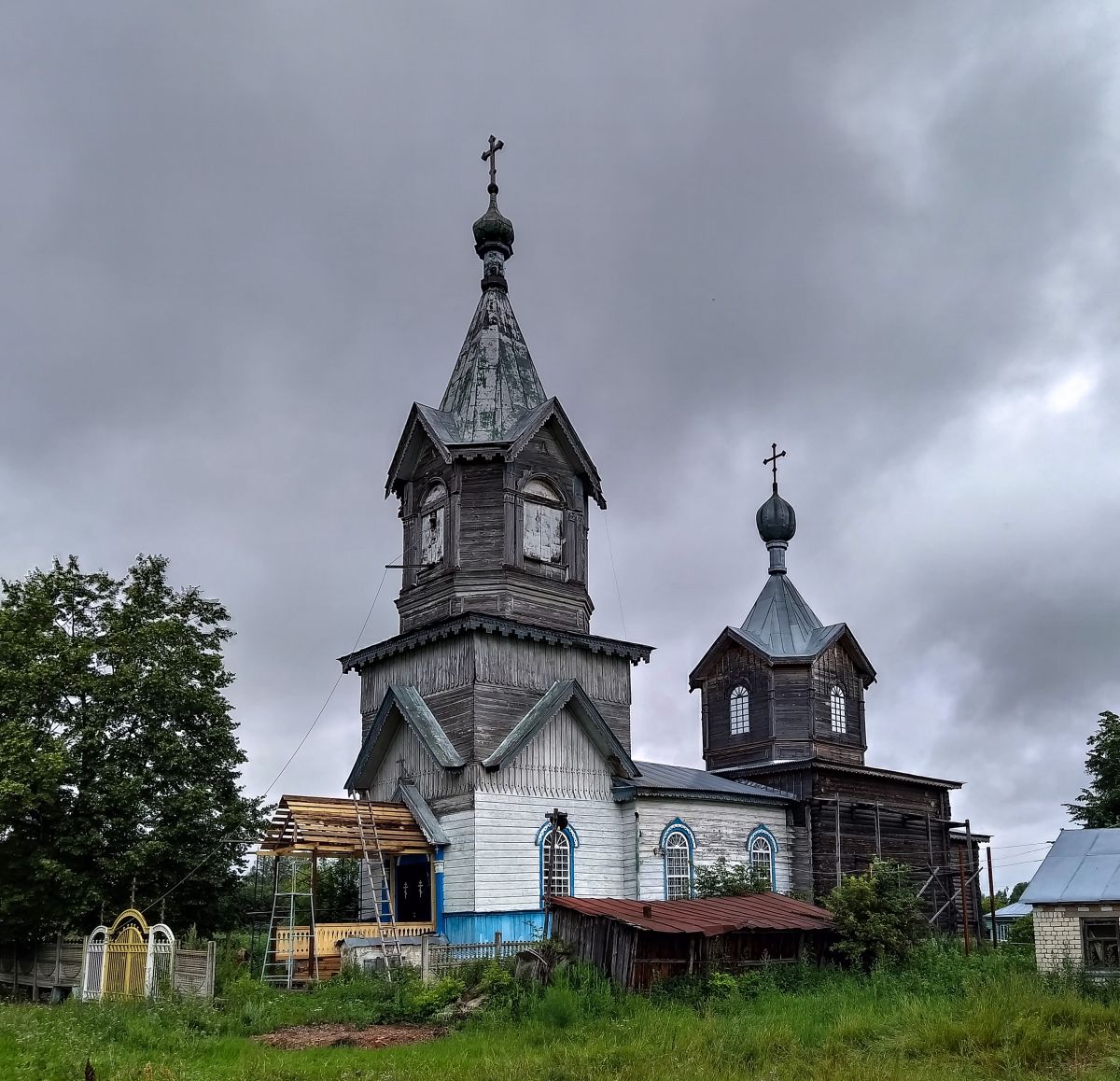 Лопатино. Церковь Николая Чудотворца. фасады