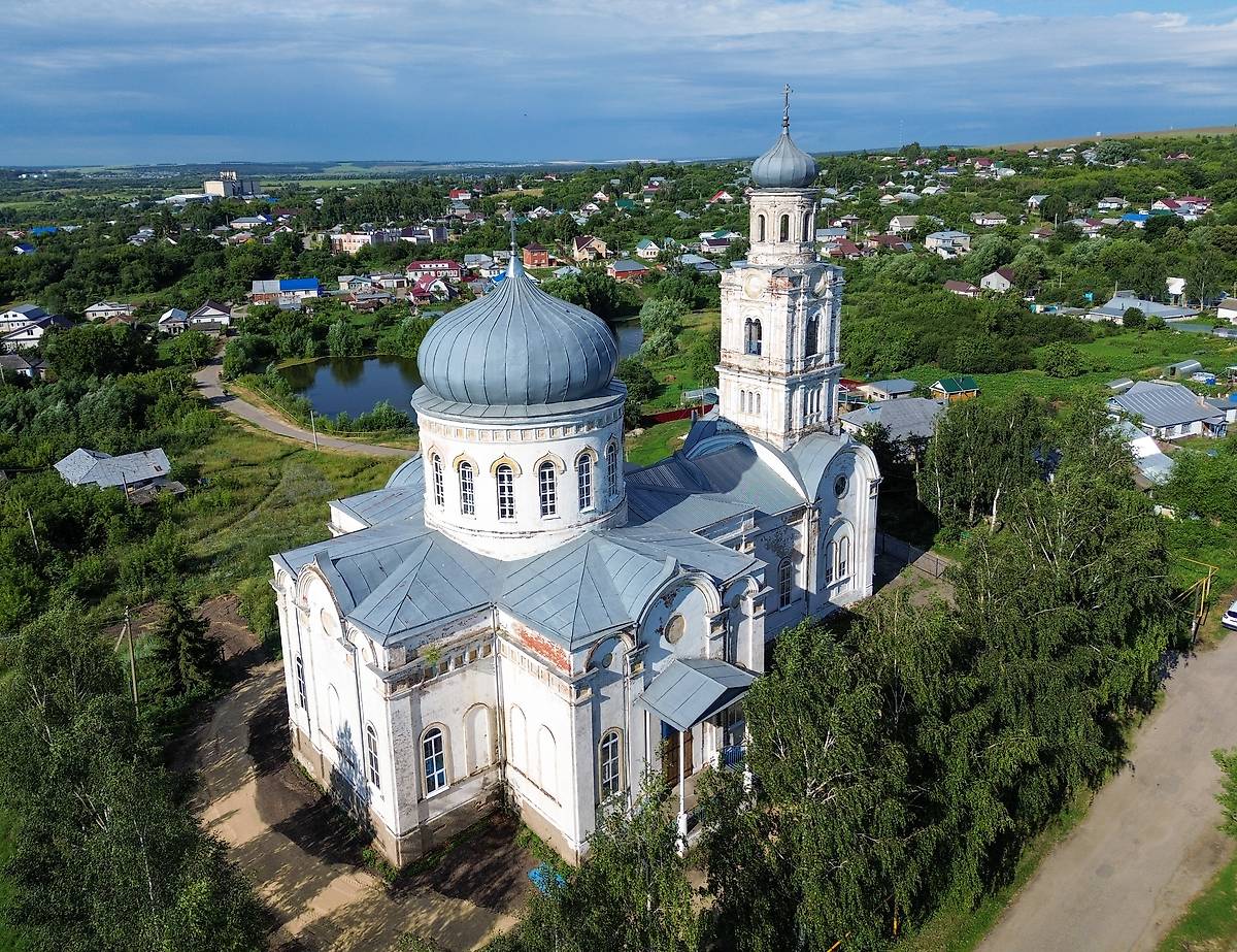 фасады. Церковь Михаила Архангела в Кладбищах, Сергач (Сергачский район, Нижегородская область)