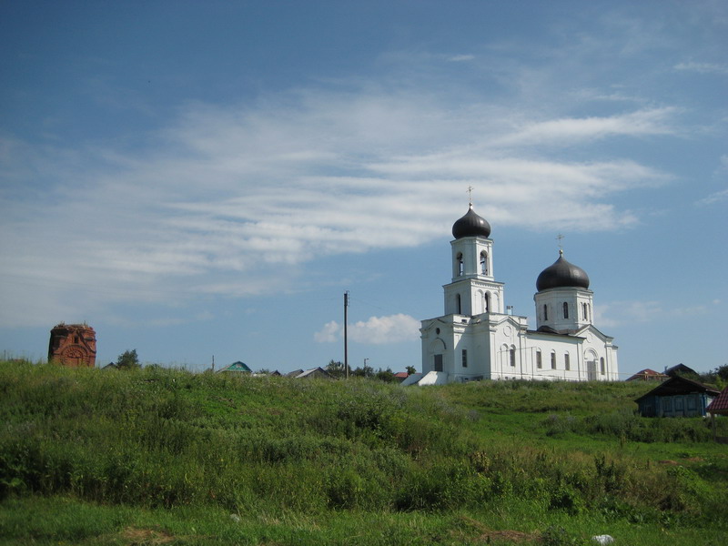 Церковь Илии Пророка в Ключёве, Сергач (Сергачский район, Нижегородская область). общий вид в ландшафте