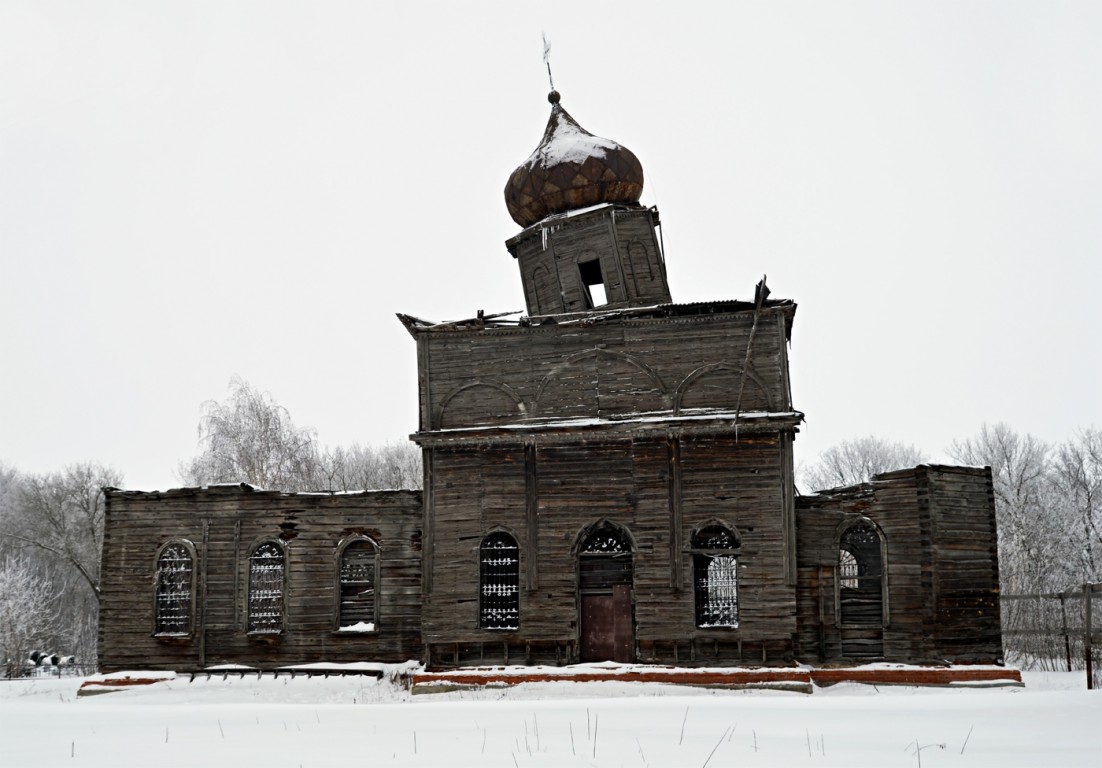 Горенские Выселки. Церковь Покрова Пресвятой Богородицы (старая). фасады