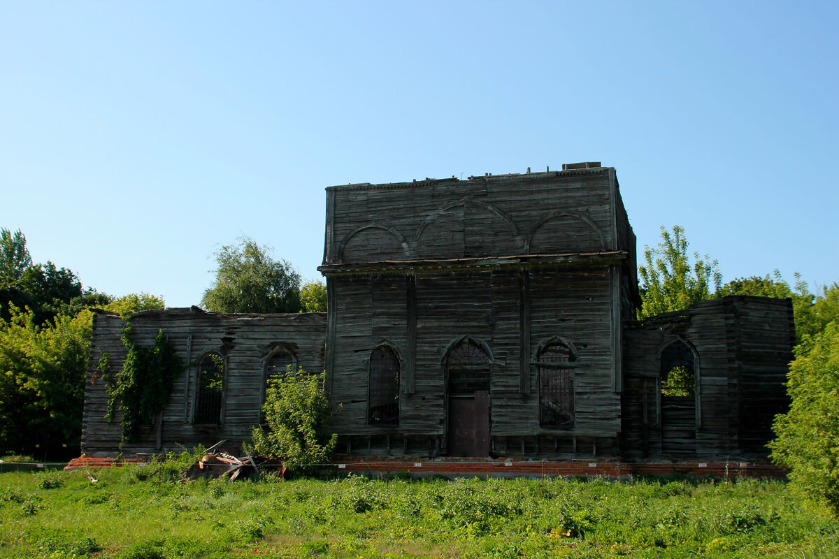 Церковь Покрова Пресвятой Богородицы (старая), Горенские Выселки (Новоусманский район, Воронежская область). общий вид в ландшафте, Покровский храм