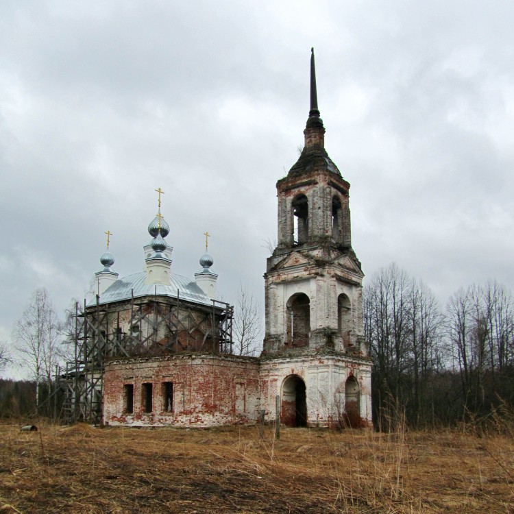 Дмитриевское. Церковь Димитрия Солунского. фасады, вид с северо-запада