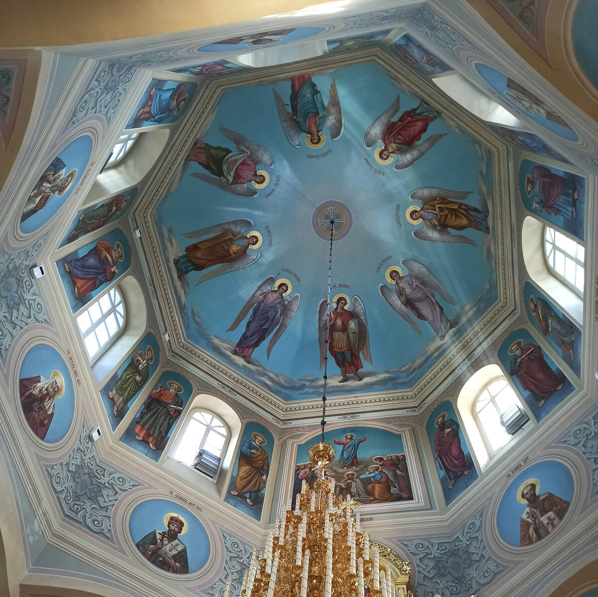 Церковь Покрова Пресвятой Богородицы, Покров (Жуковский район, Калужская область). интерьер и убранство, Росписи купола