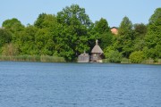 Казанская Богородицкая Площанская мужская пустынь. Часовня Николая Чудотворца, Вид с восточного берега Площанского озера<br>, Пчела, Брасовский район, Брянская область