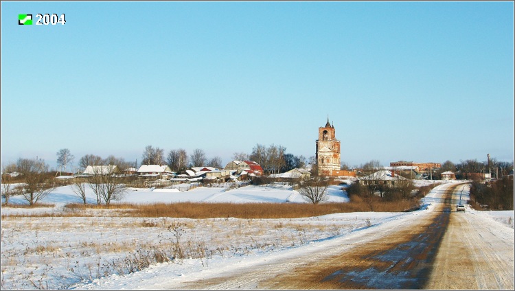 Церковь Иоанна Богослова, Туртино (Суздальский район, Владимирская область). общий вид в ландшафте, Панорама села с запада