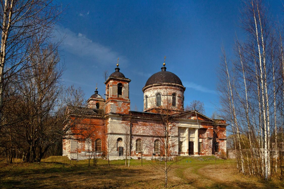 Печетово. Церковь Димитрия Солунского. общий вид в ландшафте