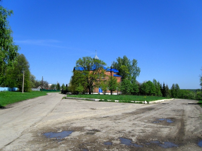 Церковь Покрова Пресвятой Богородицы, Клейменово (Орловский район, Орловская область). общий вид в ландшафте