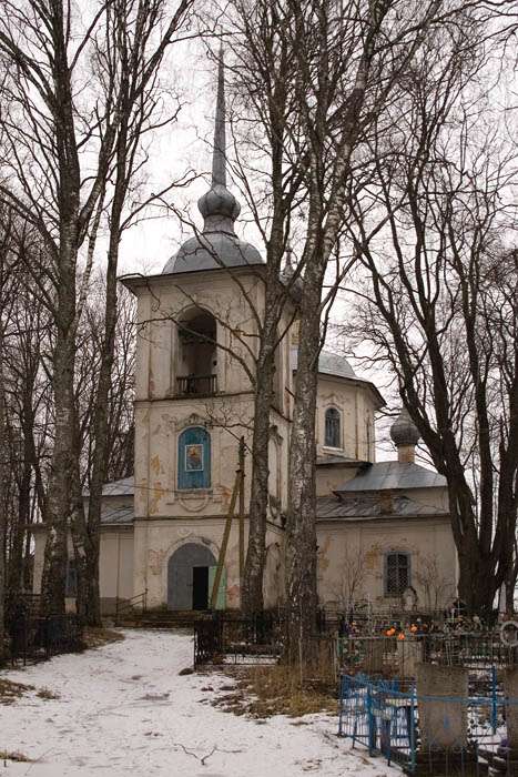 Церковь Покрова Пресвятой Богородицы, Павы (Порховский район, Псковская область). фасады, Западный фасад