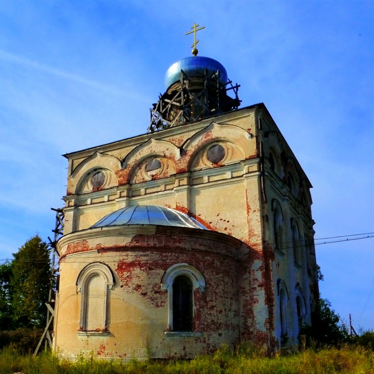 Старобислово. Церковь Воздвижения Креста Господня. фасады