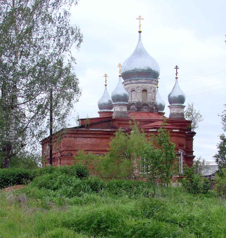 Филиппово. Церковь Сергия Радонежского. общий вид в ландшафте