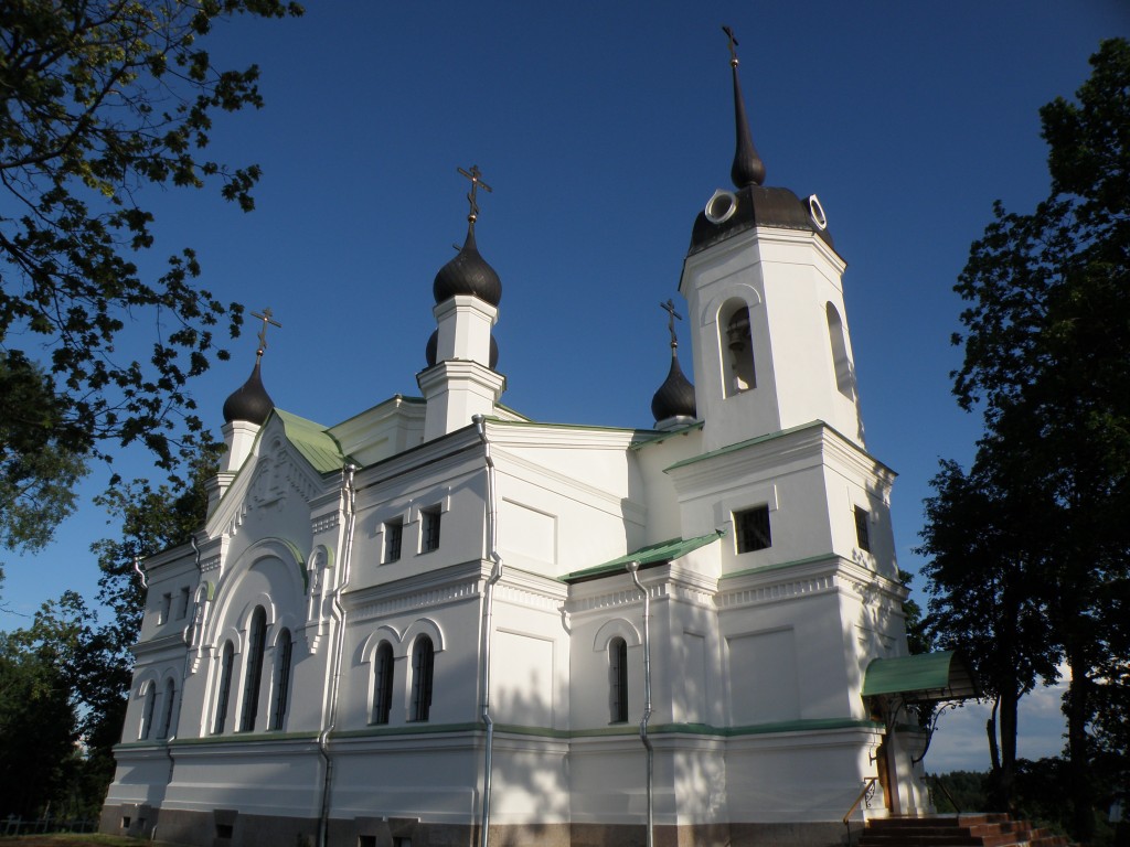 Троицкий Творожковский монастырь. Церковь Троицы Живоначальной, Творожково (Струго-Красненский район, Псковская область). фасады