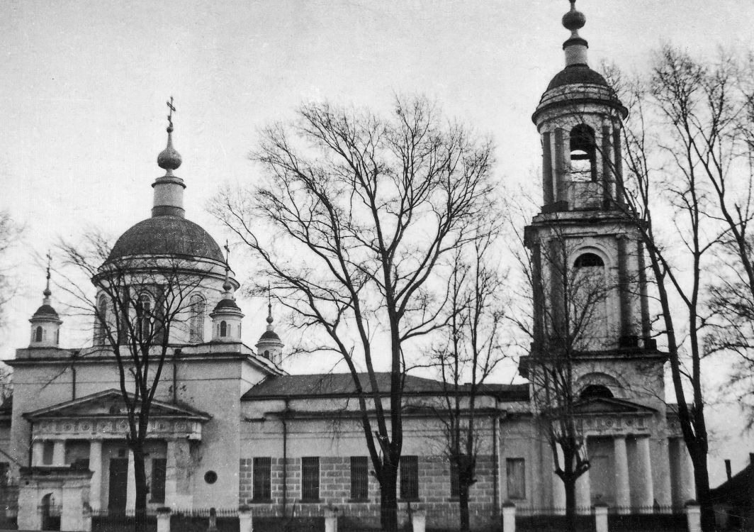 Церковь Вознесения Господня, Борщево (Клинский городской округ, Московская область). архивная фотография, фотоснимок из Учётной карточки Архива Московской областного отдела ВООПИК