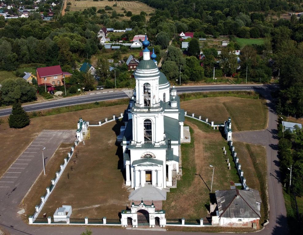 Церковь Вознесения Господня, Борщево (Клинский городской округ, Московская область). общий вид в ландшафте