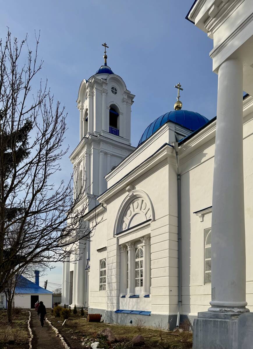 Церковь Троицы Живоначальной, Красный Бор (Шатковский район, Нижегородская область). архитектурные детали, Южный фасад и фрагмент портика