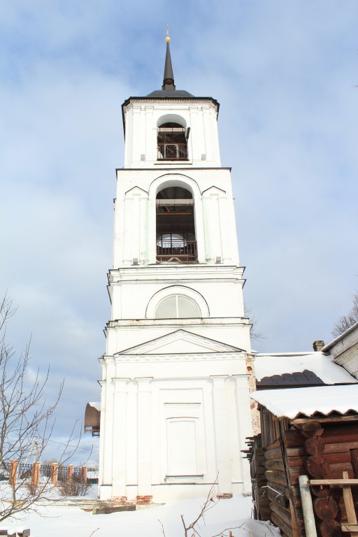 Церковь Богоявления Господня (Симеона Столпника), Большое Семёновское (Талдомский городской округ и г. Дубна, Московская область). фасады, Колокольня, вид с юга