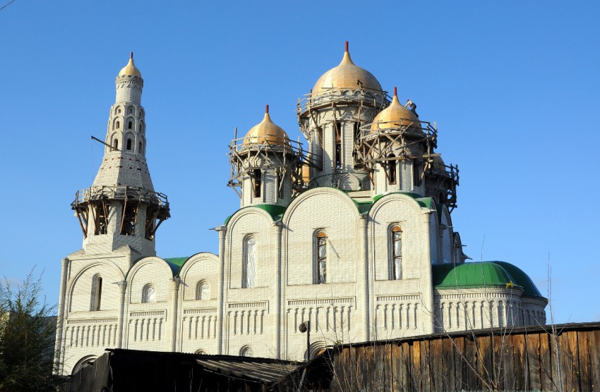 Церковь Покрова Пресвятой Богородицы, Барнаул (Барнаул, город, Алтайский край). документальные фотографии, Вид после установки куполов