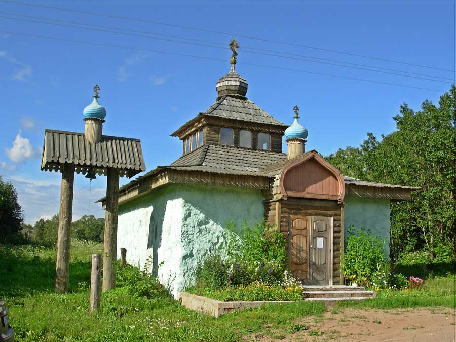 Церковь Троицы Живоначальной, Большое Загорье (Псковский район, Псковская область). фасады, Храм Святой Троицы в д. Загорье