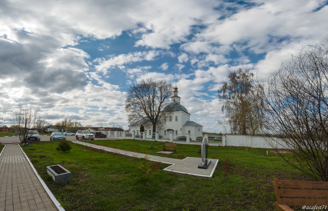 Себино. Церковь Успения Пресвятой Богородицы. общий вид в ландшафте