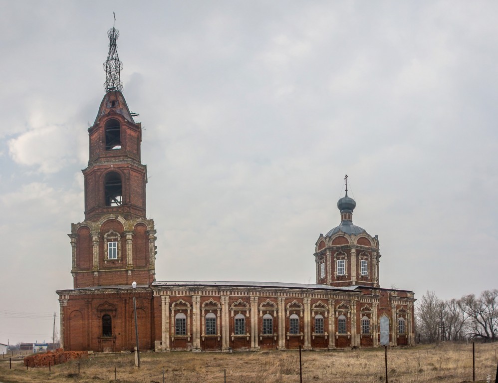 Жокино. Церковь Иоанна Богослова. фасады, Панорама с юго-востока