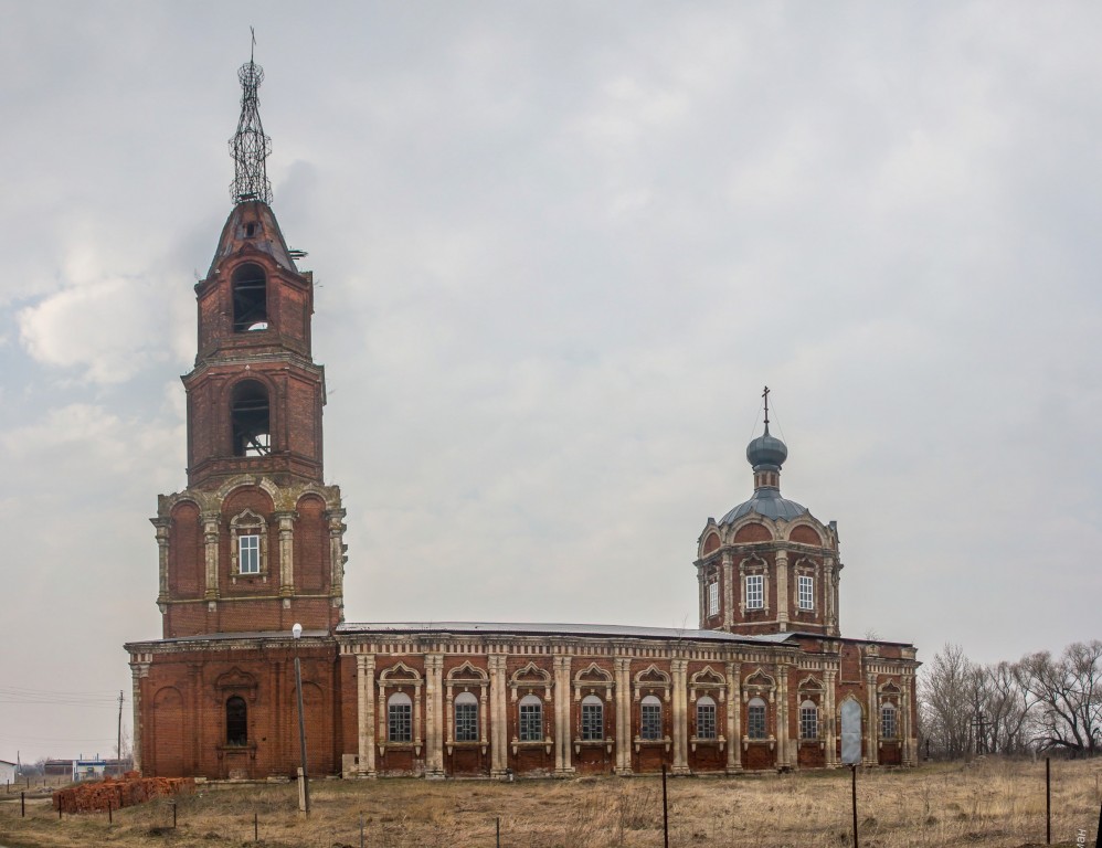 Церковь Иоанна Богослова, Жокино (Захаровский район, Рязанская область). фасады, Панорама с юго-востока