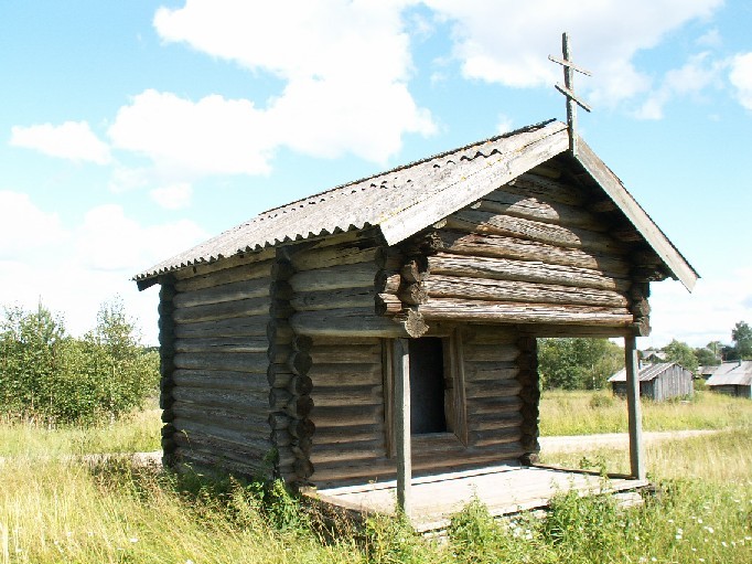 Часовня Илии Пророка, Врачево (Бокситогорский район, Ленинградская область). общий вид в ландшафте