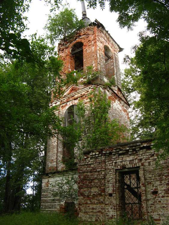 Церковь Спаса Нерукотворного Образа, Спас-Лом (Череповецкий район, Вологодская область). общий вид в ландшафте