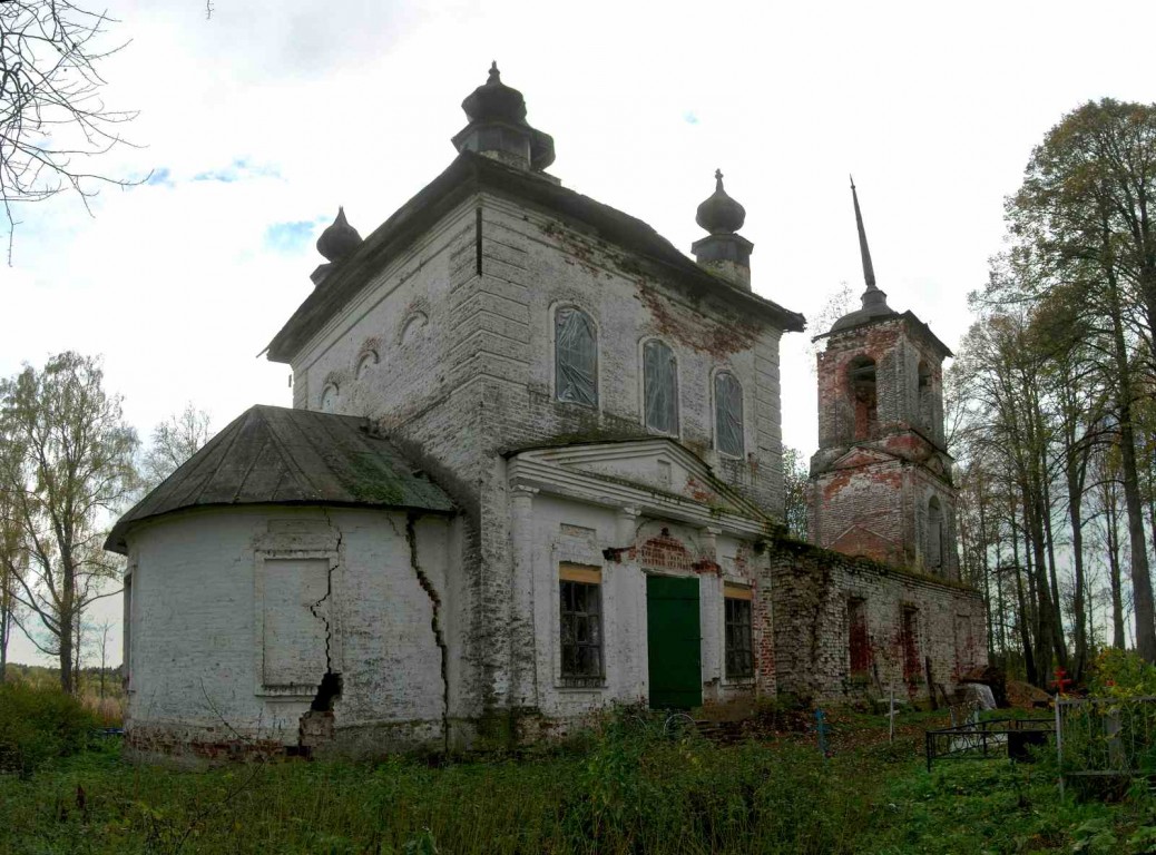 Спас-Лом. Церковь Спаса Нерукотворного Образа. фасады