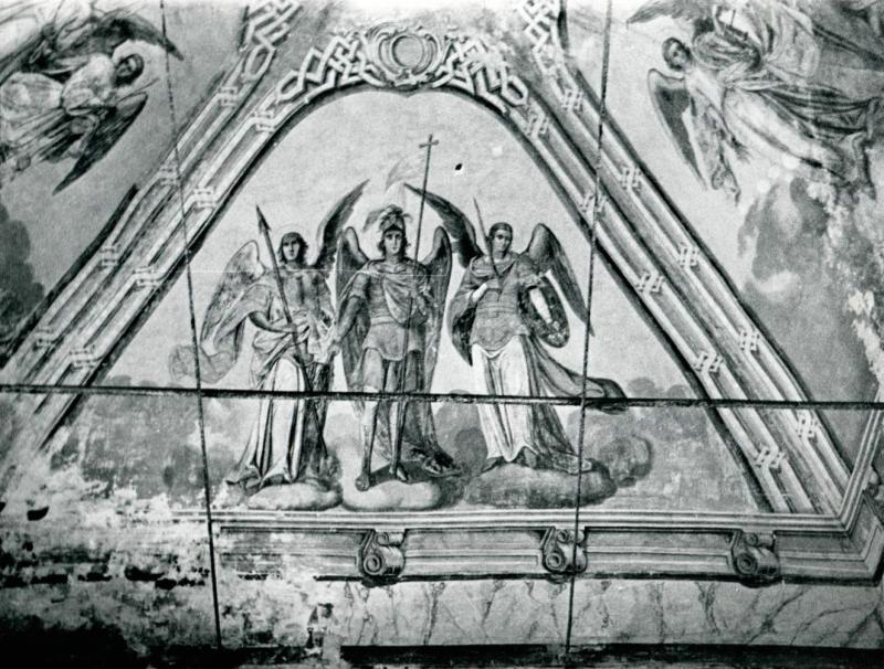Церковь Воскресения Христова, Ершово (Череповецкий район, Вологодская область). архивная фотография, Внутренняя роспись церкви. Из фондов ГИМ. ГК: 12180832