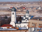 Церковь Димитрия Солунского, Вид с мачты сотовой связи, расположенной на крыше Станкостоительного завода<br>, Троицк, Троицкий район и г. Троицк, Челябинская область