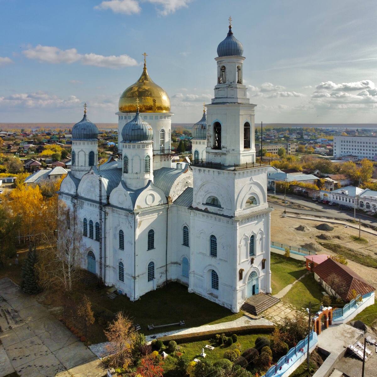 Касли. Церковь Вознесения Господня. фасады, Вид с СЗ