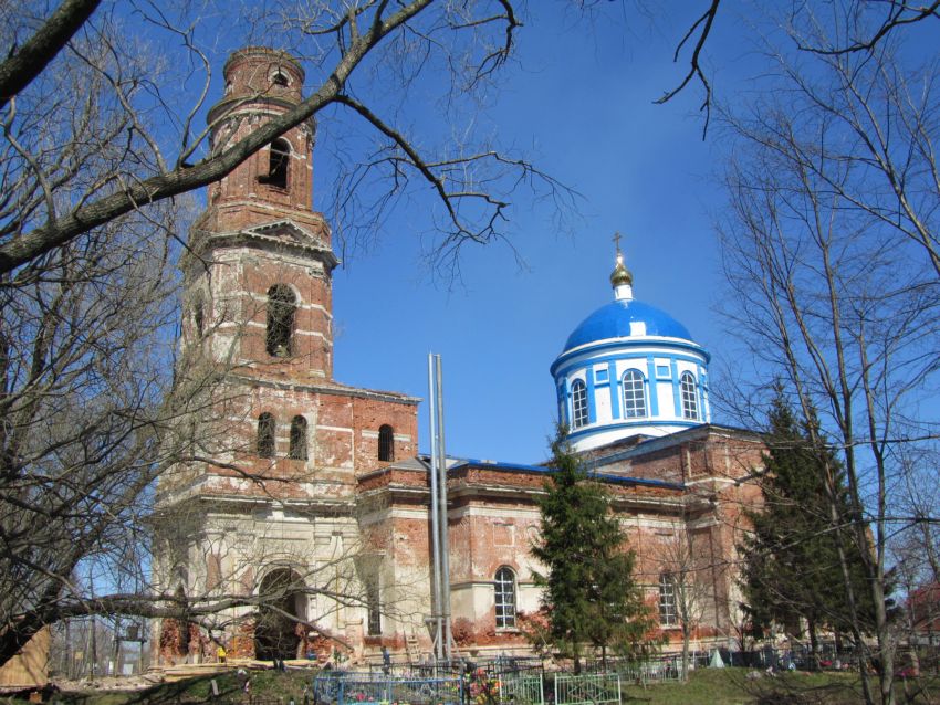 Церковь Казанской иконы Божией Матери, Дединово (Луховицкий городской округ, Московская область). документальные фотографии, южный фасад