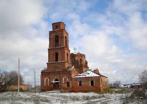 Церковь Введения во храм Пресвятой Богородицы, Терехово (Шиловский район, Рязанская область). общий вид в ландшафте