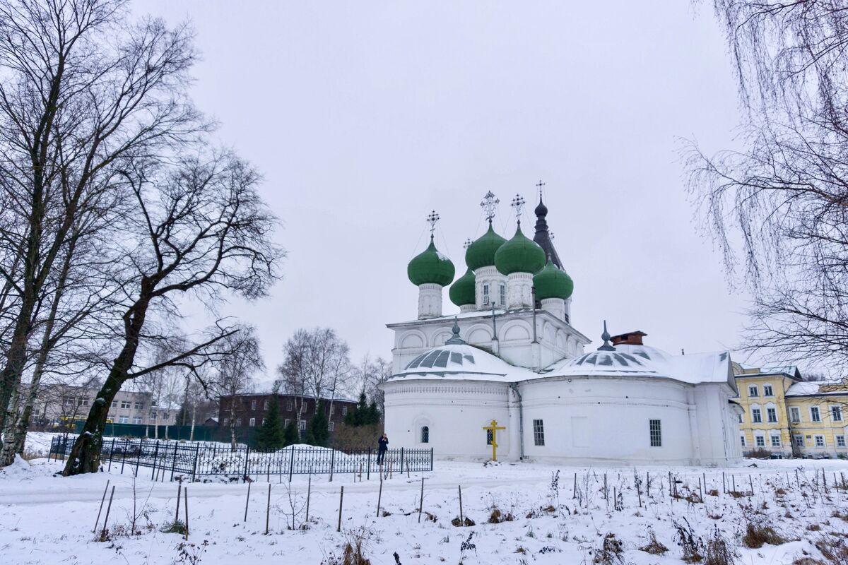 Горний Успенский женский монастырь.  Церковь Успения Пресвятой Богородицы, Вологда (Вологда, город, Вологодская область). общий вид в ландшафте