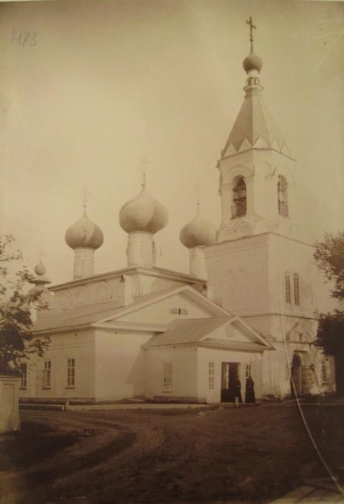 Общий вид с северо-востока.1910 г. Из фондов ГИМ. ГК: 16062432, архивная фотография. Горний Успенский женский монастырь.  Церковь Успения Пресвятой Богородицы, Вологда (Вологда, город, Вологодская область)